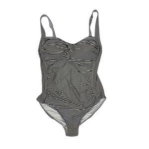 NipTuck Swim Womens Size 10 One Piece Swimsuit Ruching Wirefree Striped